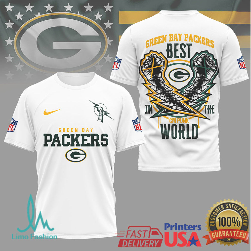 Green Bay Packers x CM Punk Best In The World Sports Apparel T Shirt