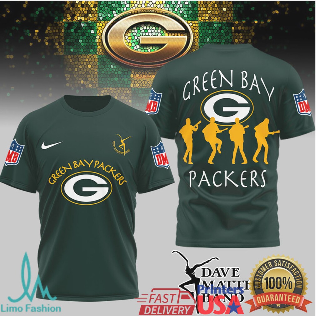 Green Bay Packers x Dave Matthews Band NFL Fan Mashup T Shirt - Limotees LLC