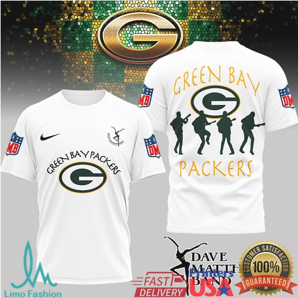 Green Bay Packers x Dave Matthews Band NFL Fan Mashup T Shirt - Limotees LLC