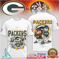 Green Bay Packers x Looney Tunes Character Squad Graphic T Shirt - Limotees LLC