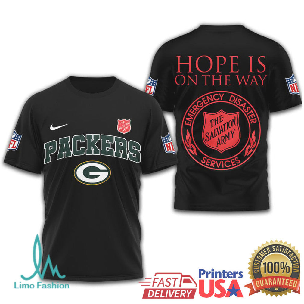 Green Bay Packers x Salvation Army “Hope Is On The Way” Relief T Shirt - Limotees LLC