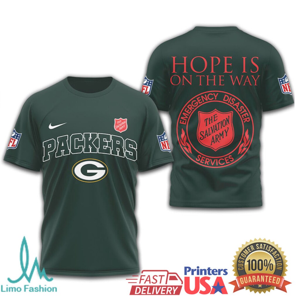Green Bay Packers x Salvation Army “Hope Is On The Way” Relief T Shirt - Limotees LLC