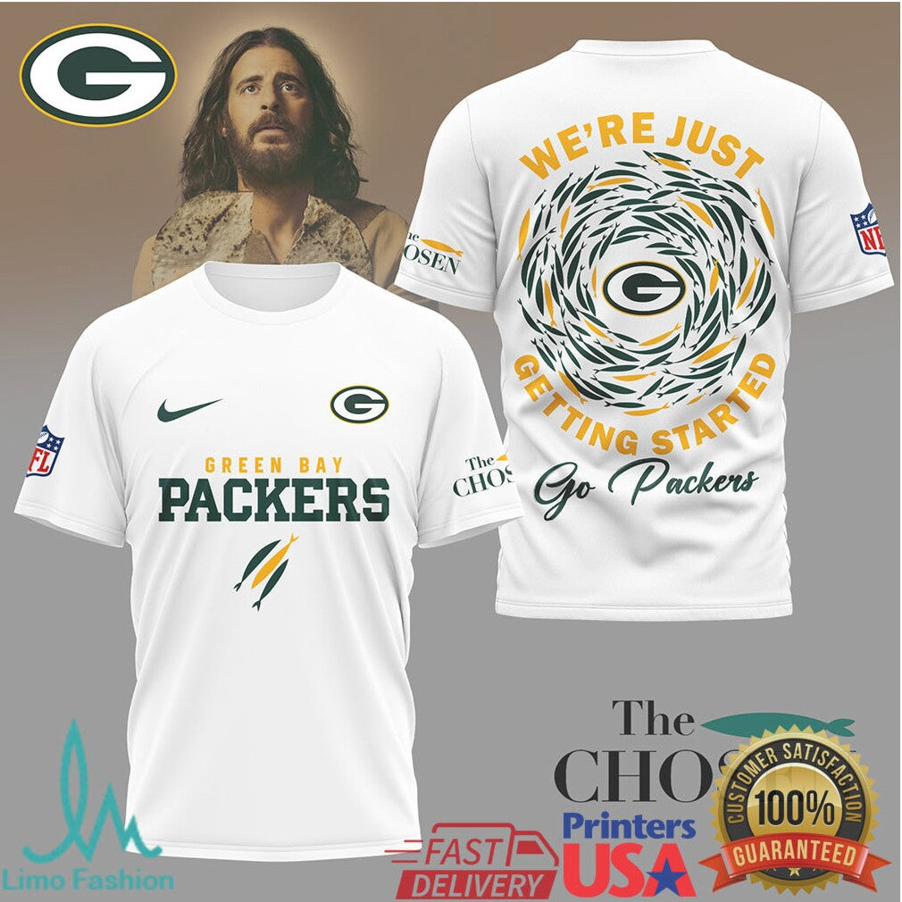 Green Bay Packers x The Chosen “We're Just Getting Started” Faith Football T shirt