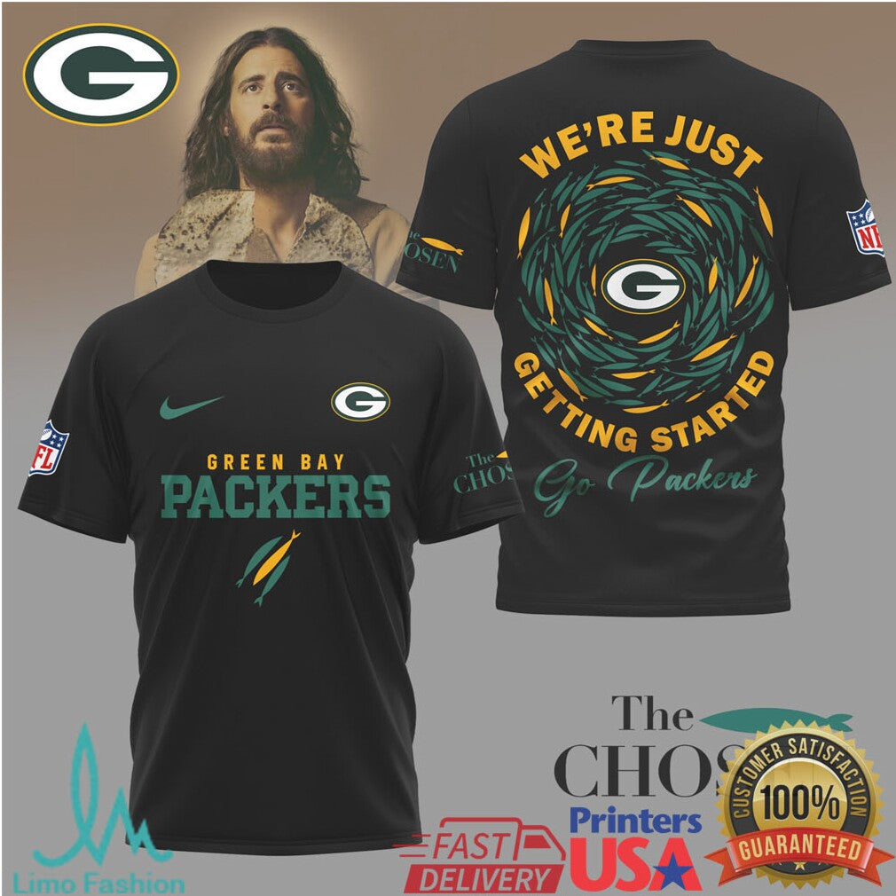 Green Bay Packers x The Chosen “We're Just Getting Started” Faith Football T shirt
