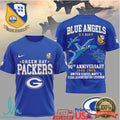 Green Bay Packers x U.S. Navy Blue Angels 80th Anniversary 1946 2026 T Shirt - Limotees LLC