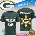 Green Bay Packers x Walmart Spark Logo Hybrid Fan Gear T Shirt - Limotees LLC