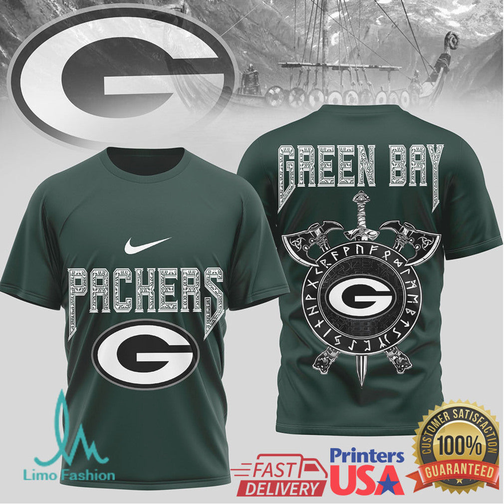 Green Bay PackersOfficial NFL Viking 3D Shirt - Limotees LLC