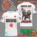 Green Day Browns Football Mashup Tshirt - Limotees LLC