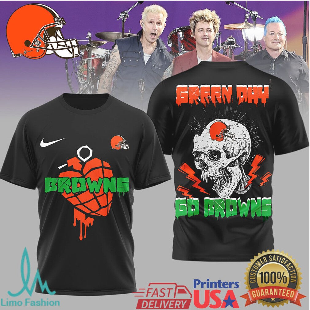 Green Day Cleveland Browns Punk Rock Nfl Fan Shirt - Limotees LLC