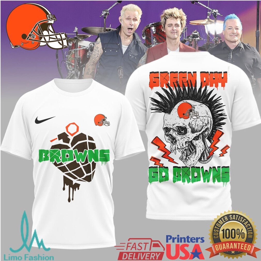 Green Day Cleveland Browns Punk Rock Nfl Fan Shirt - Limotees LLC
