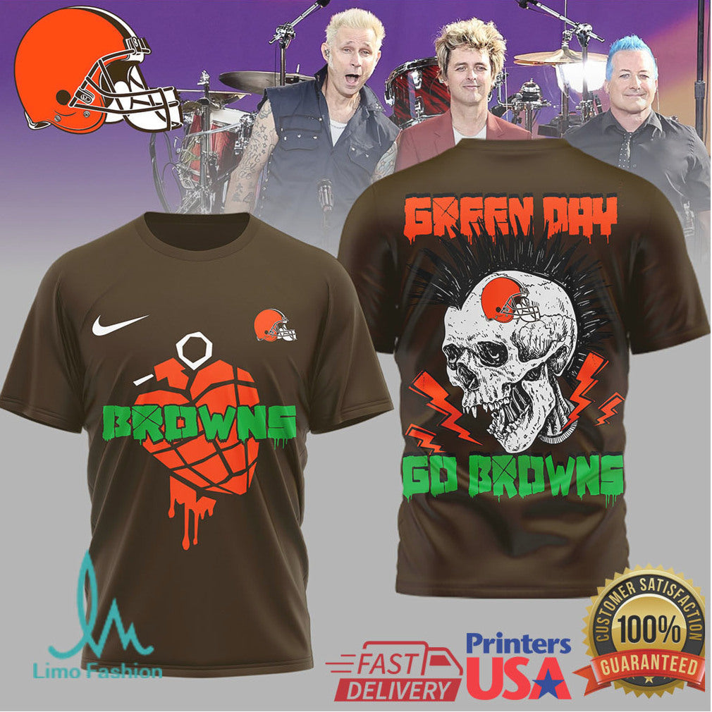 Green Day Cleveland Browns Punk Rock Nfl Fan Shirt - Limotees LLC
