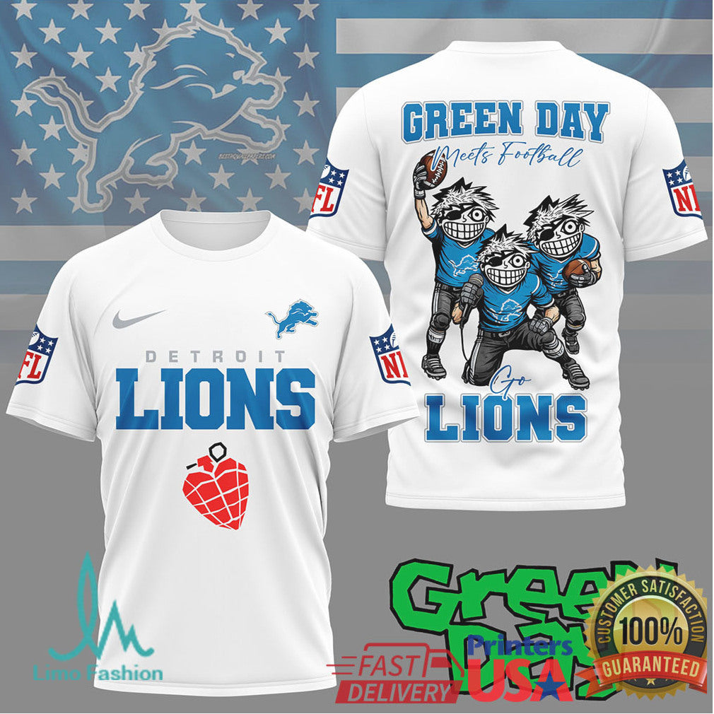 Green Day Lions Football Mashup Tshirt - Limotees LLC
