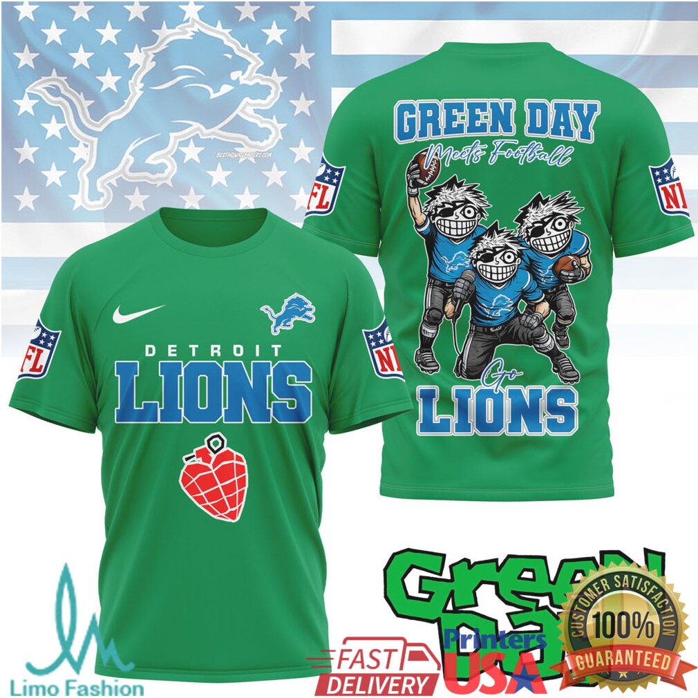 Green Day Lions Football Mashup Tshirt - Limotees LLC