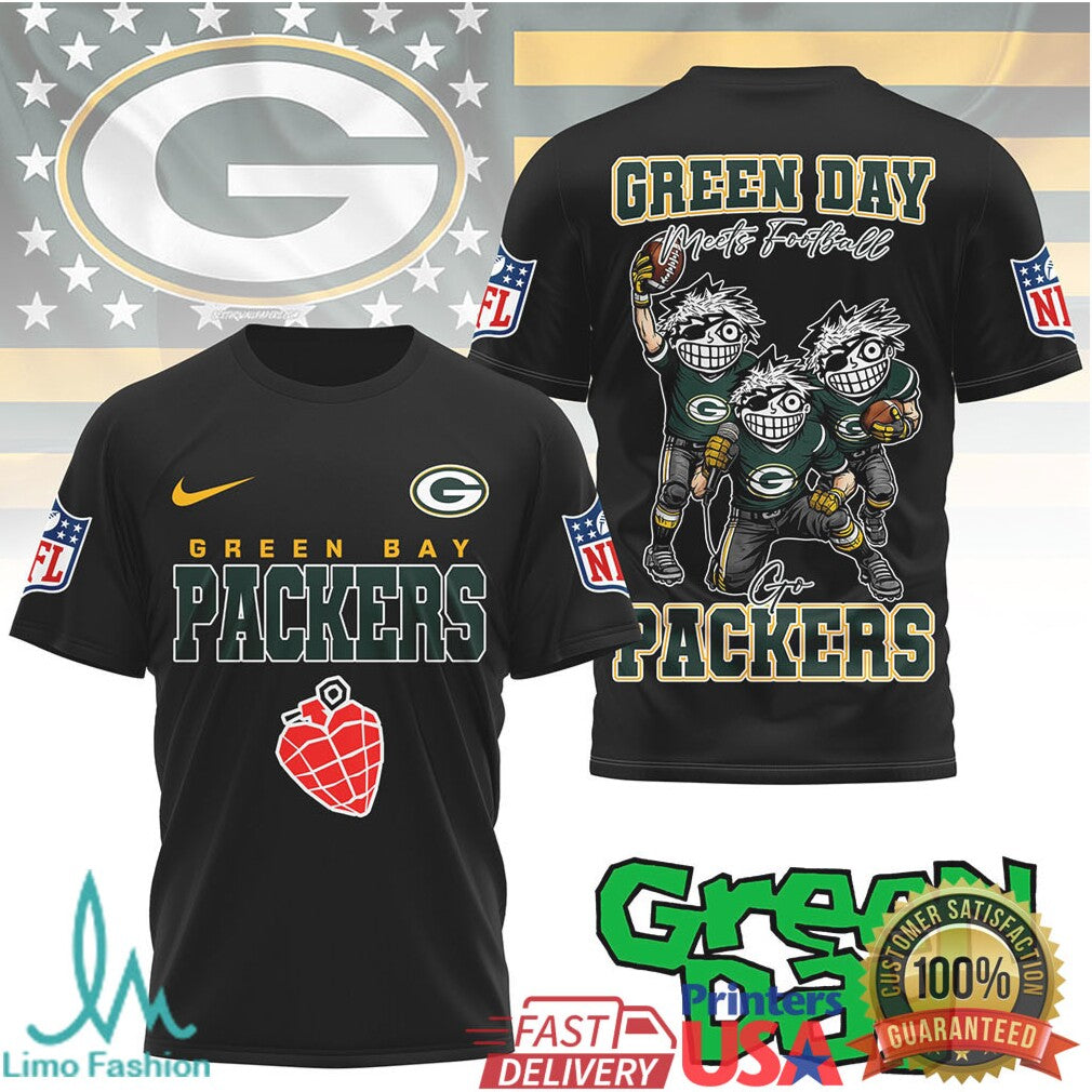Green Day Packers Football Mashup Tshirt - Limotees LLC