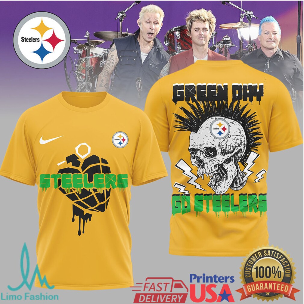 Green Day Pittsburgh Steelers Rock Band Nfl Tshirt Design - Limotees LLC
