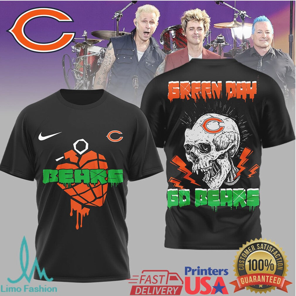 Green Day X Chicago Bears Mashup T Shirt - Limotees LLC