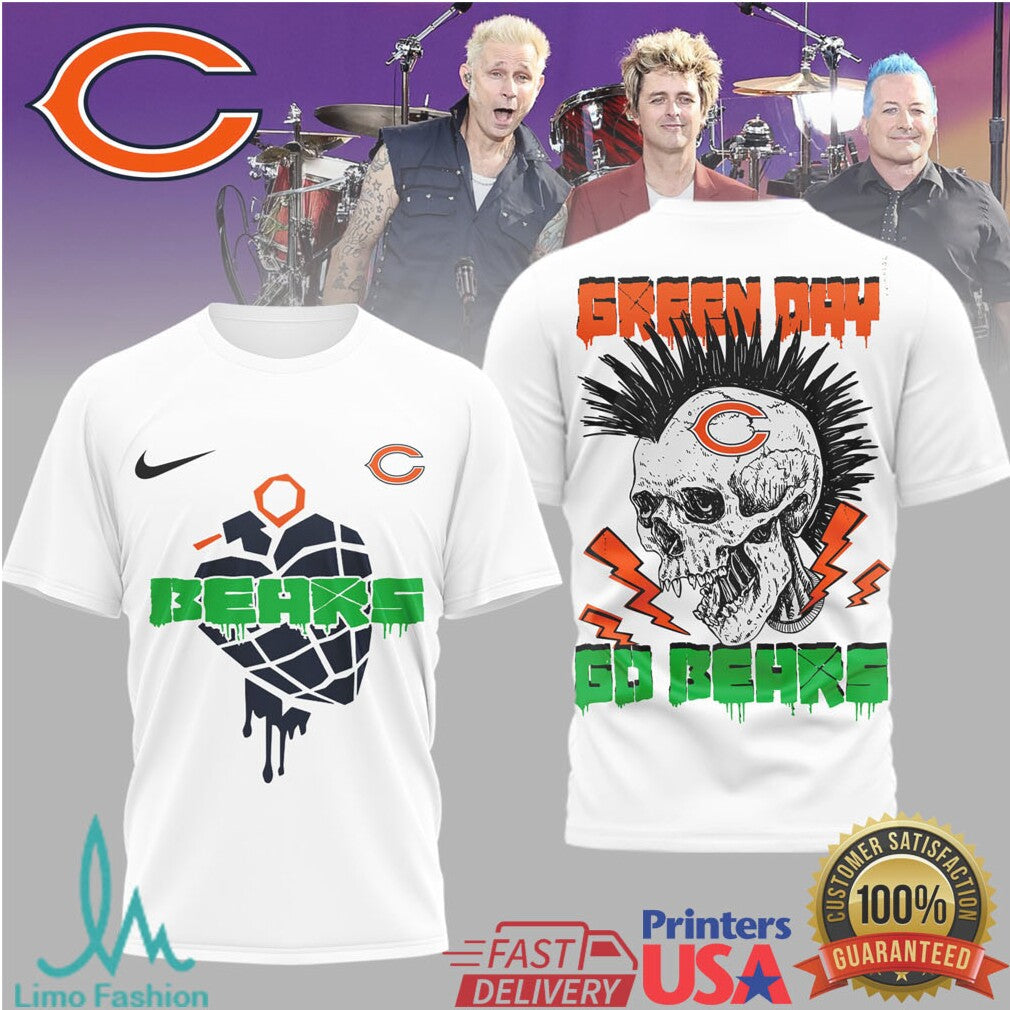 Green Day X Chicago Bears Mashup T Shirt - Limotees LLC