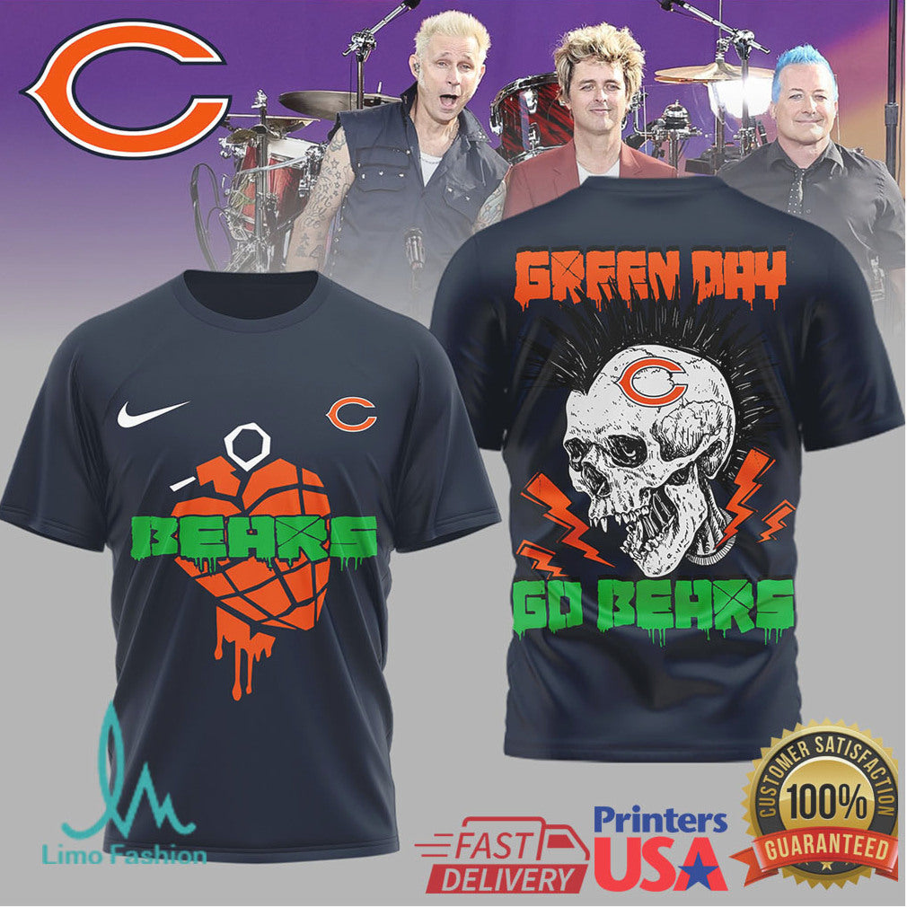 Green Day X Chicago Bears Mashup T Shirt - Limotees LLC
