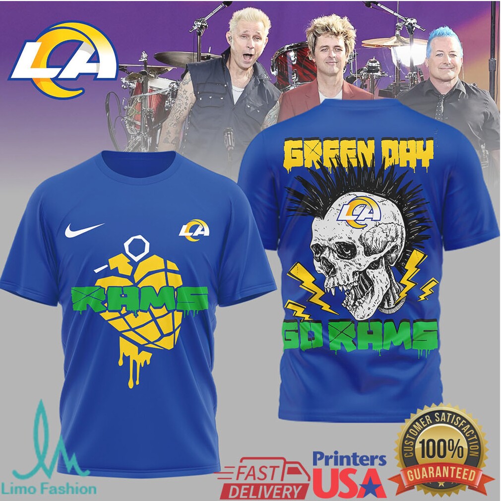 Green Day X Los Angeles Rams Punk Rock Tee - Limotees LLC