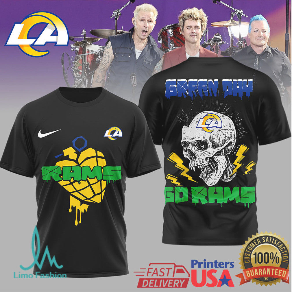 Green Day X Los Angeles Rams Punk Rock Tee - Limotees LLC