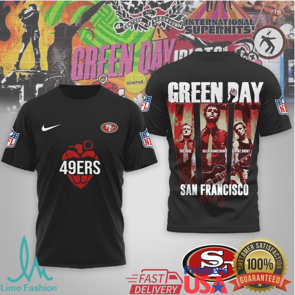 Green Day x San Francisco 49ers Band Logo Mashup Tee - Limotees LLC