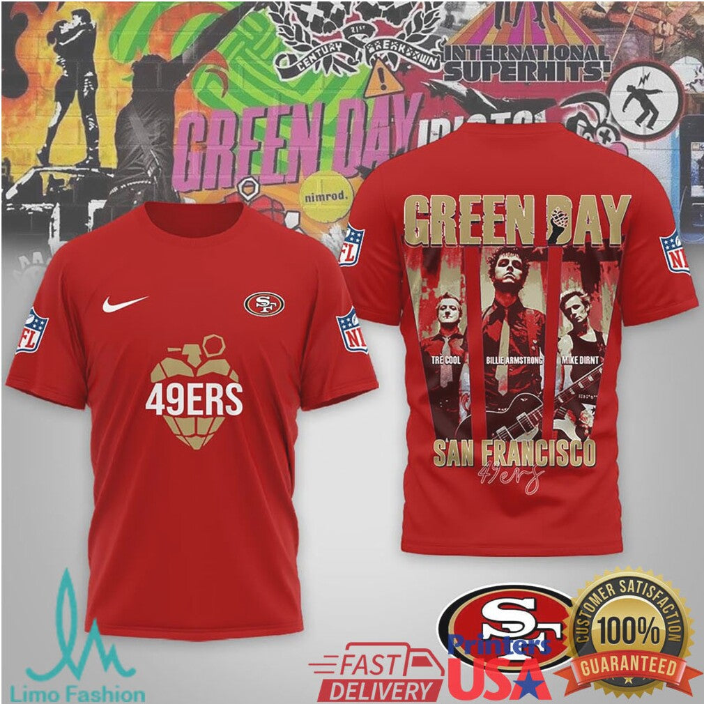 Green Day x San Francisco 49ers Band Logo Mashup Tee - Limotees LLC