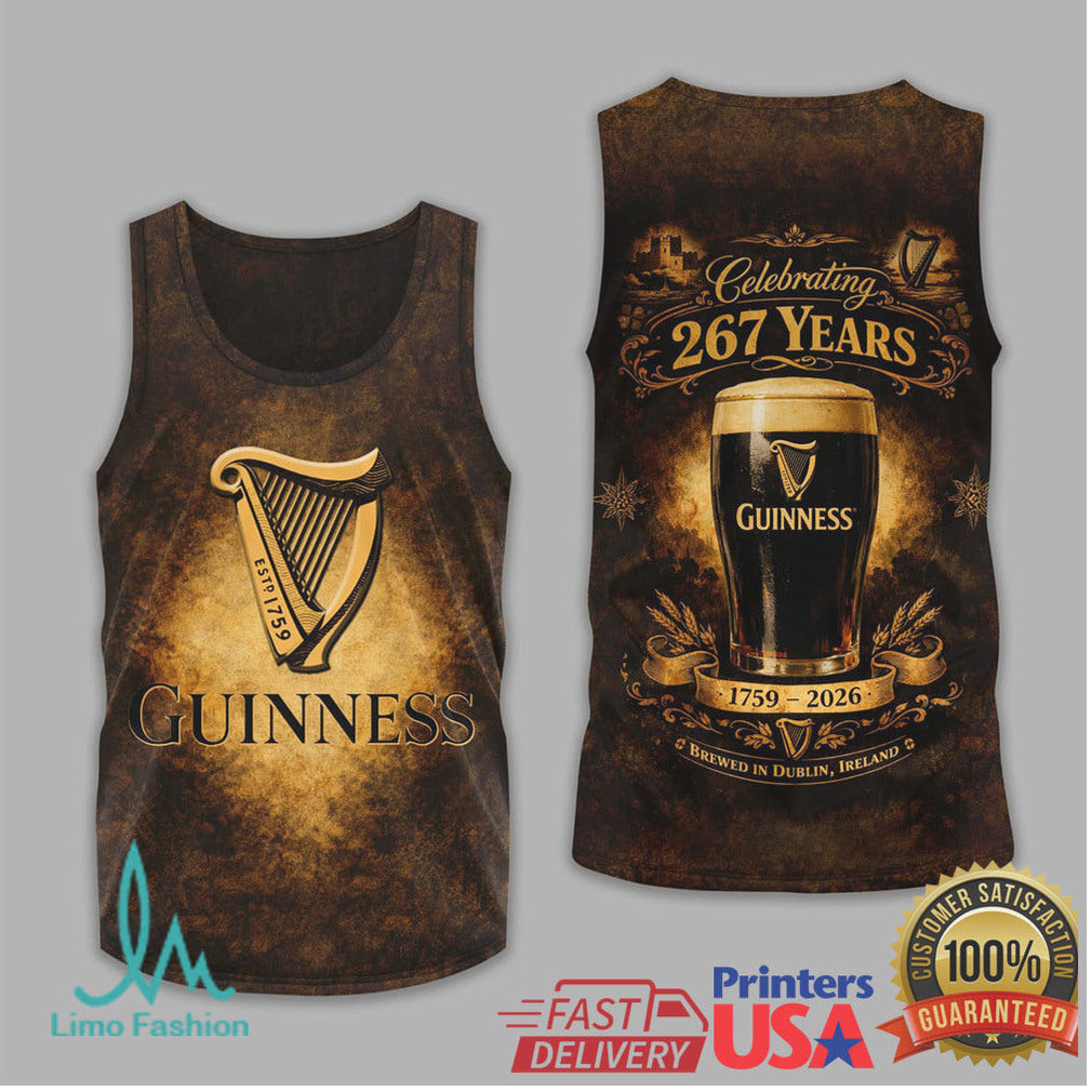 Guinness Beer 267 Years Anniversary 1759 2026 Celebration Apparel - Limotees LLC