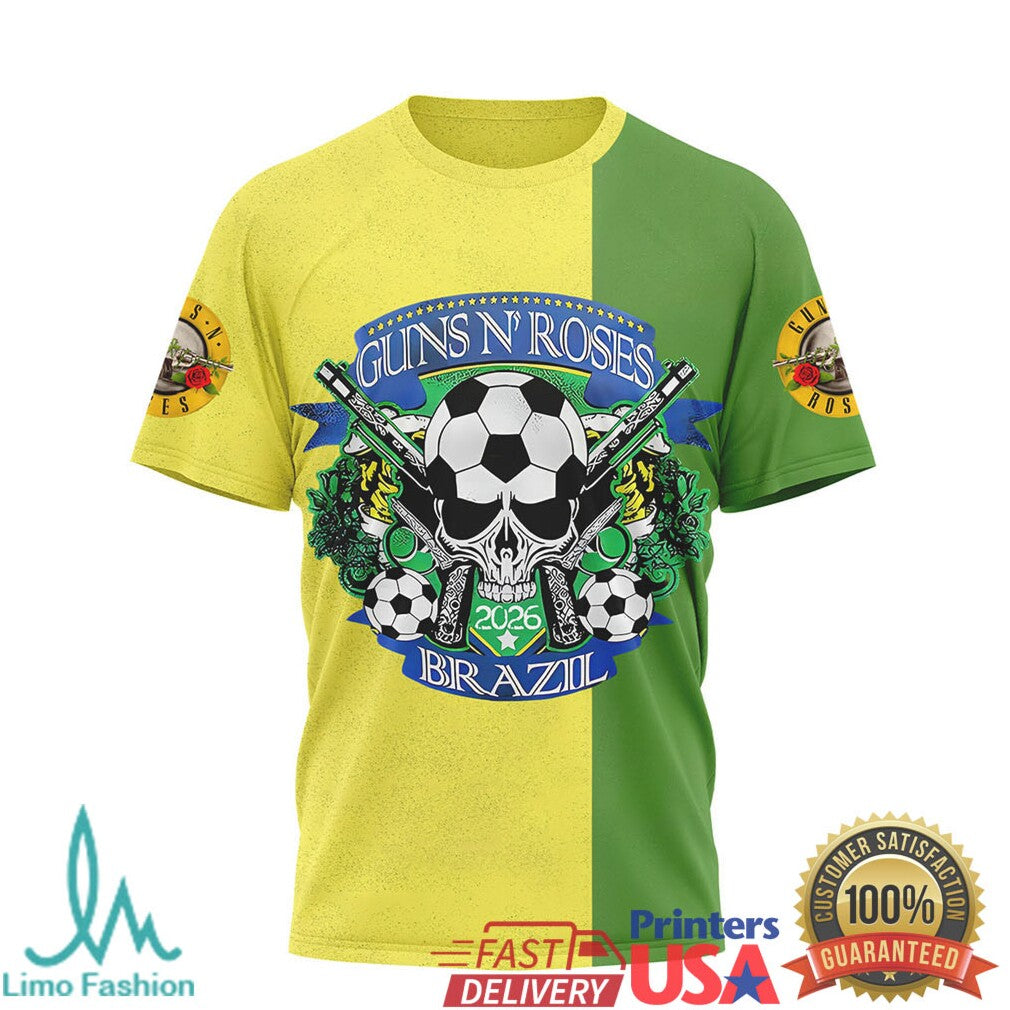 Guns N' Roses Official Brazil Fan 3D Shirt - Limotees LLC