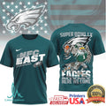 Philadelphia Eagles Official Super Bowl LX NFL 2025 Division Champions 3D Shirt - Limotees LLC