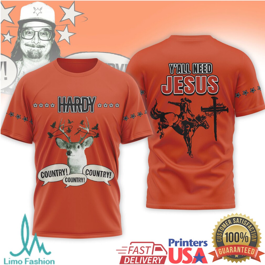 HARDY “Y'all Need Jesus” Country Music Graphic T Shirt - Limotees LLC