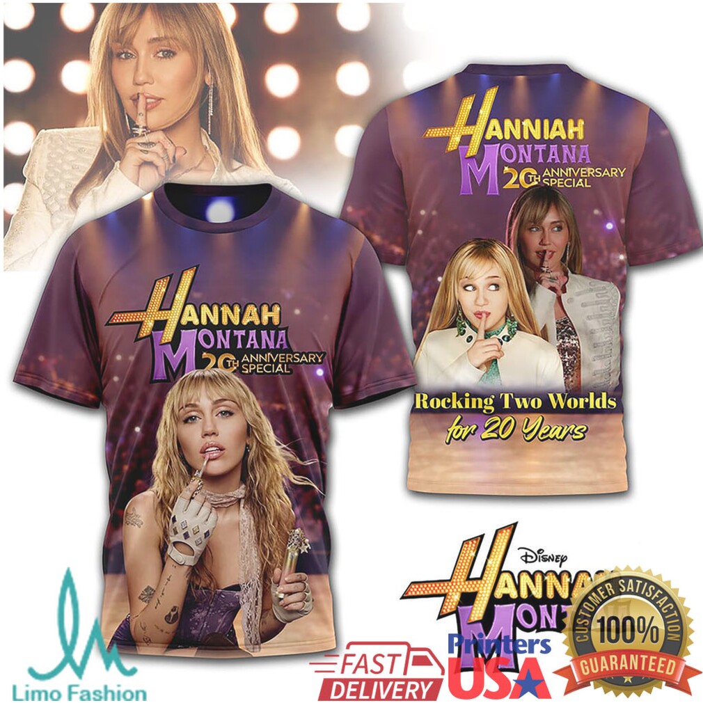 Hannah Montana 20th Anniversary Special “Rocking Two Worlds” Miley Cyrus T Shirt - Limotees LLC
