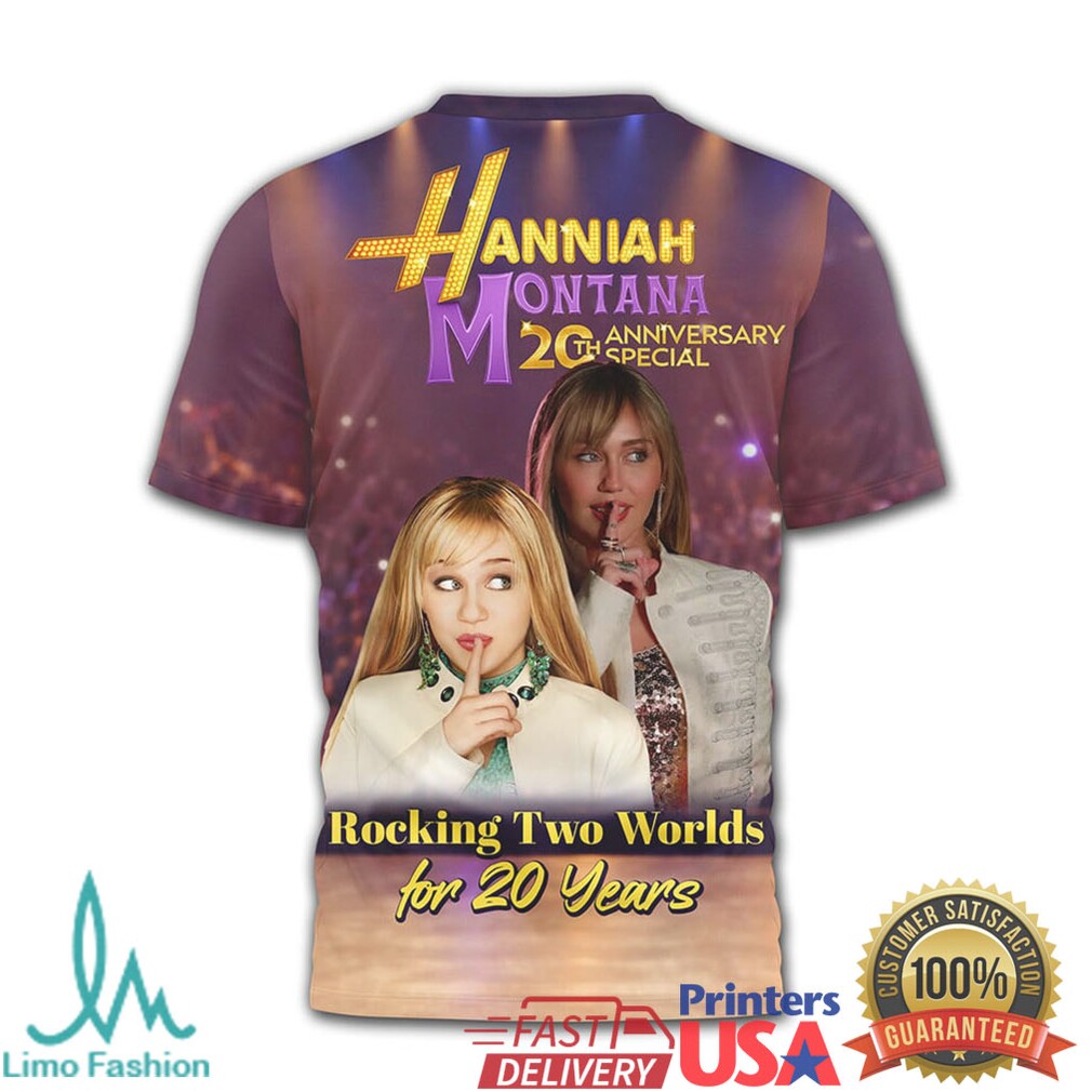 Hannah Montana 20th Anniversary Special “Rocking Two Worlds” Miley Cyrus T Shirt - Limotees LLC