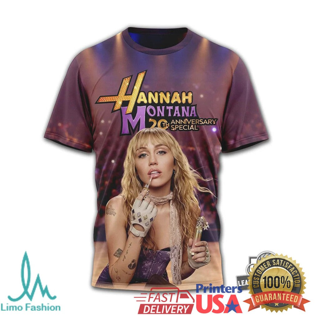 Hannah Montana 20th Anniversary Special Rocking Two Worlds T Shirt - Limotees LLC