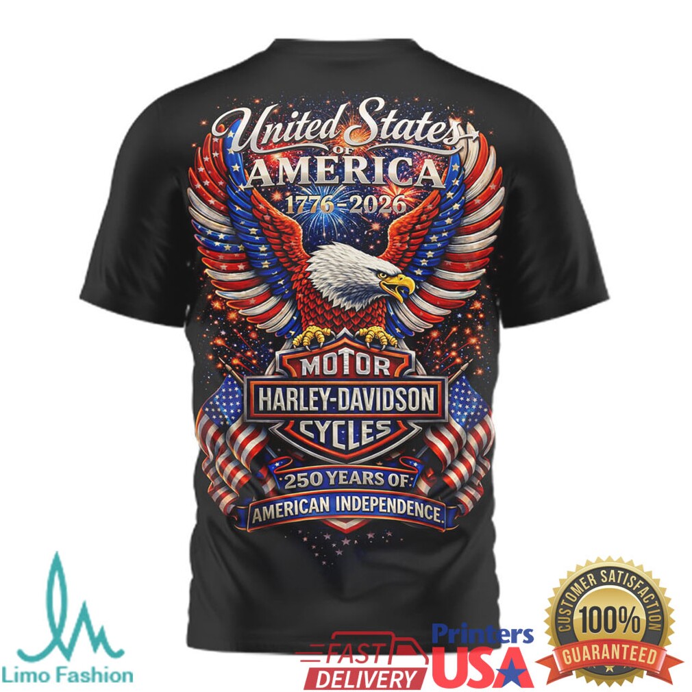Harley Davidson 250 Years of American Independence Eagle T Shirt - Limotees LLC