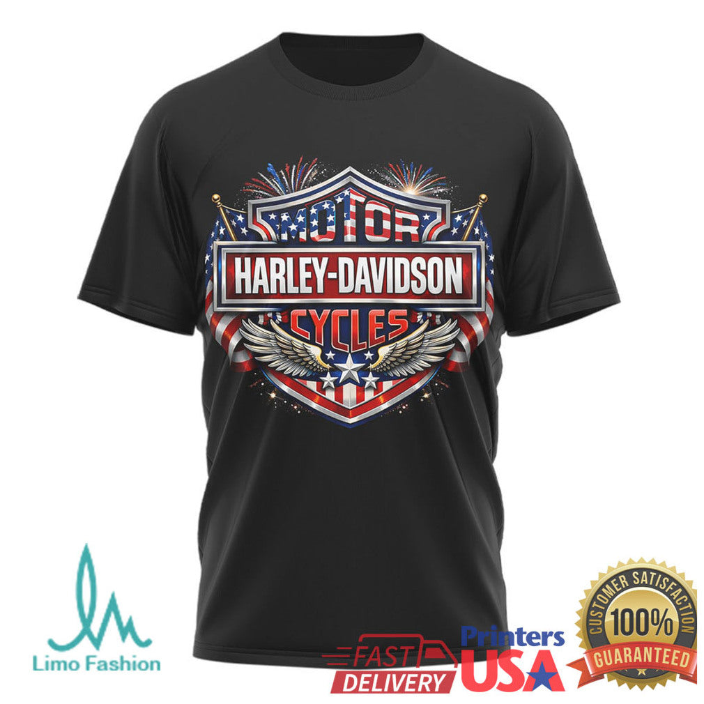 Harley Davidson 250 Years of American Independence Eagle T Shirt - Limotees LLC