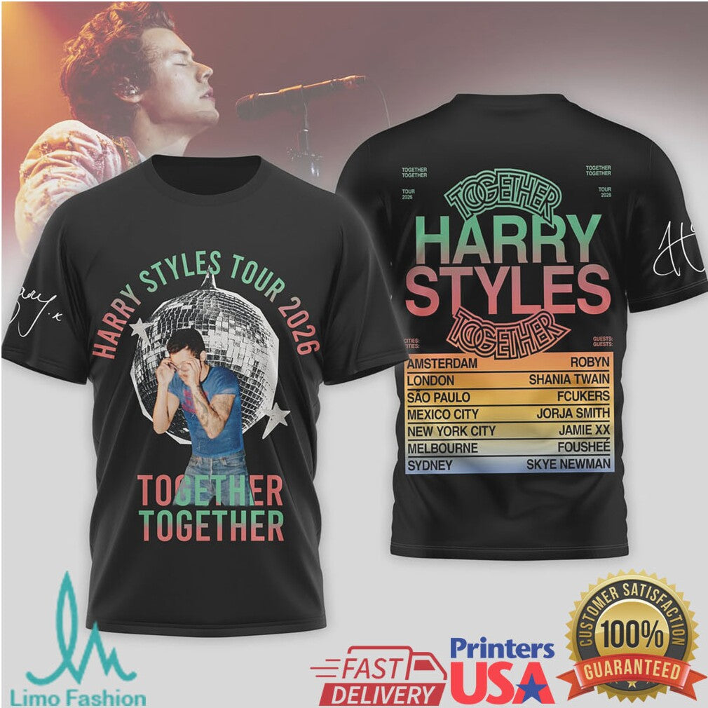 Harry Styles Tour 2026 “Together Together” Disco Ball Concert Merch T Shirt - Limotees LLC