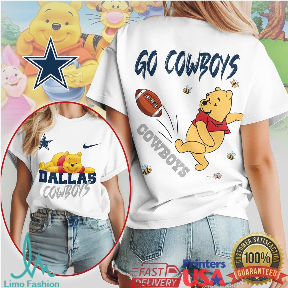 Dallas Cowboys Official NFL Winnie The Pooh Go Shirt - Limotees LLC