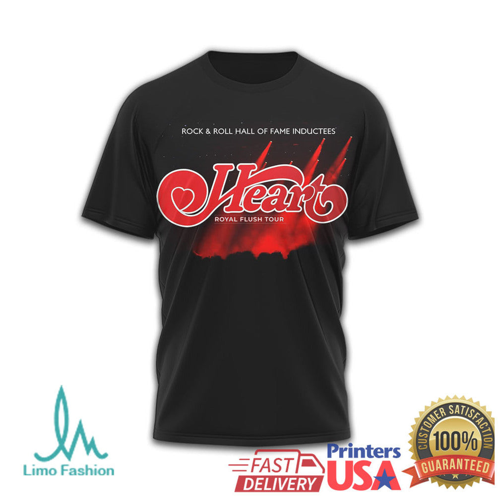 Heart Royal Flush Tour 2025 Rock & Roll Hall Of Fame InducT Shirts Concert T Shirt - Limotees LLC