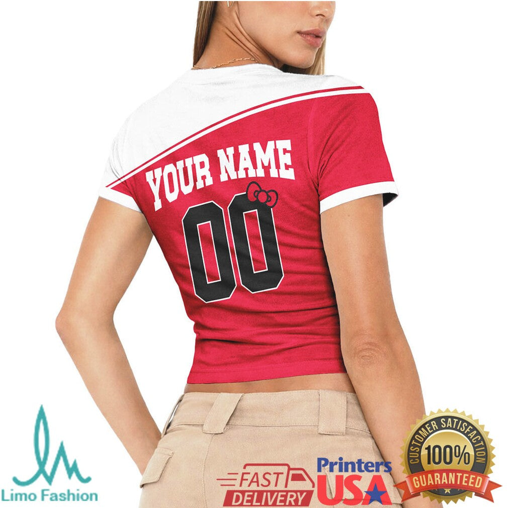 Hello Japan Girl Personalized Football Fan T Shirt Custom Name & Number JFA Inspired T Shirt - Limotees LLC