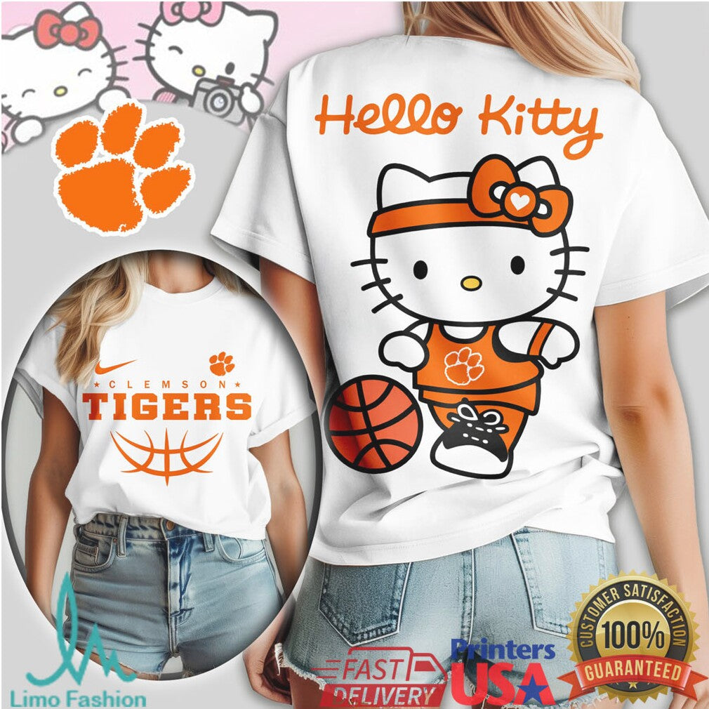 Hello Kitty Clemson Tigers Basketball Game Day T Shirt - Limotees LLC