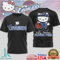 Hello Kitty Cleveland Cavaliers Basketball T Shirt Kitty Power Power Play NBA T Shirt - Limotees LLC
