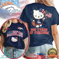 Hello Kitty Denver Broncos T Shirt 250 Years of Freedom Patriotic Football T Shirt - Limotees LLC