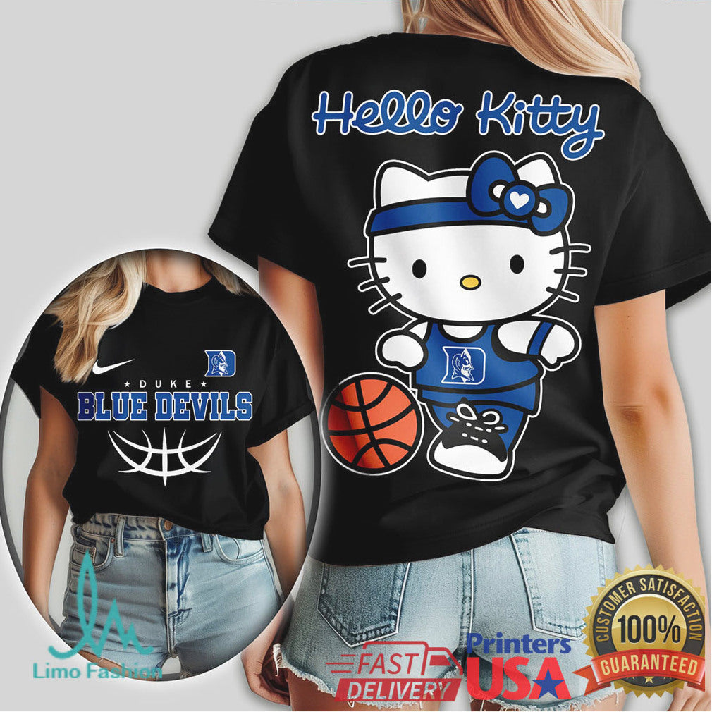 Hello Kitty Duke Blue Devils Basketball Sports Apparel T Shirt - Limotees LLC