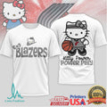 Hello Kitty Portland Trail Blazers Basketball Kitty Power T Shirt - Limotees LLC