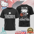 Hello Kitty Portland Trail Blazers Basketball T Shirt Kitty Power Power Play NBA Apparel - Limotees LLC