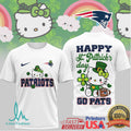 Hello Kitty St. Patrick's Day New England Patriots Lucky Shamrock Shirt - Limotees LLC