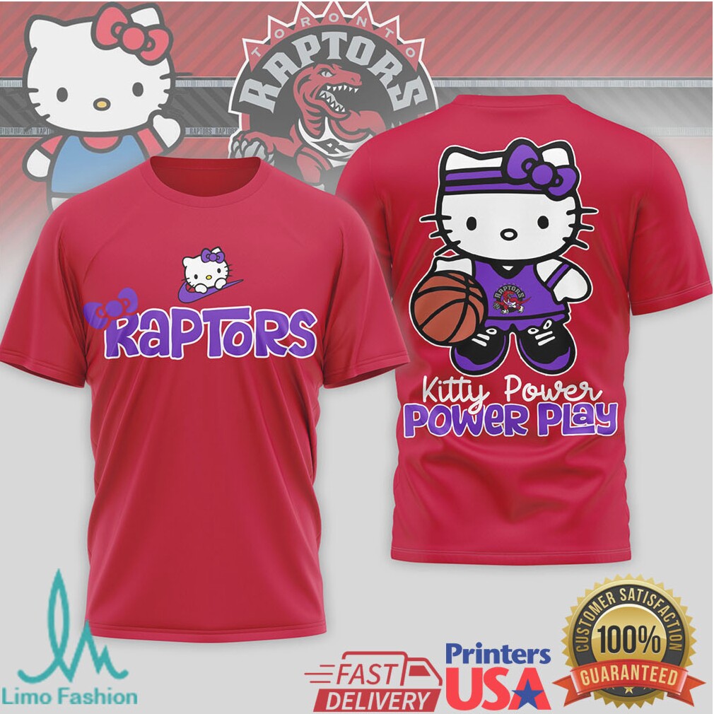 Hello Kitty Toronto Raptors Basketball Kitty Power T Shirt - Limotees LLC