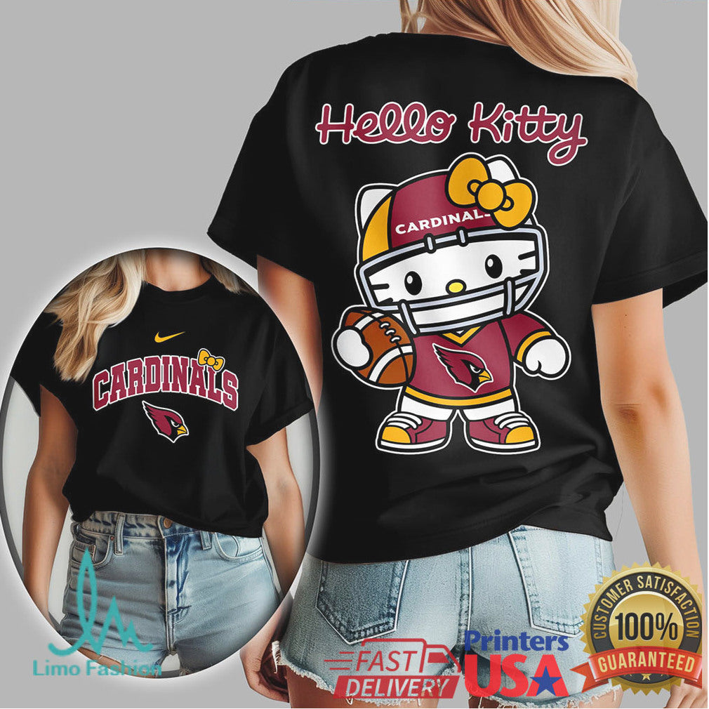 Hello Kitty X Arizona Cardinals Nfl Football Kawaii Tshirt - Limotees LLC