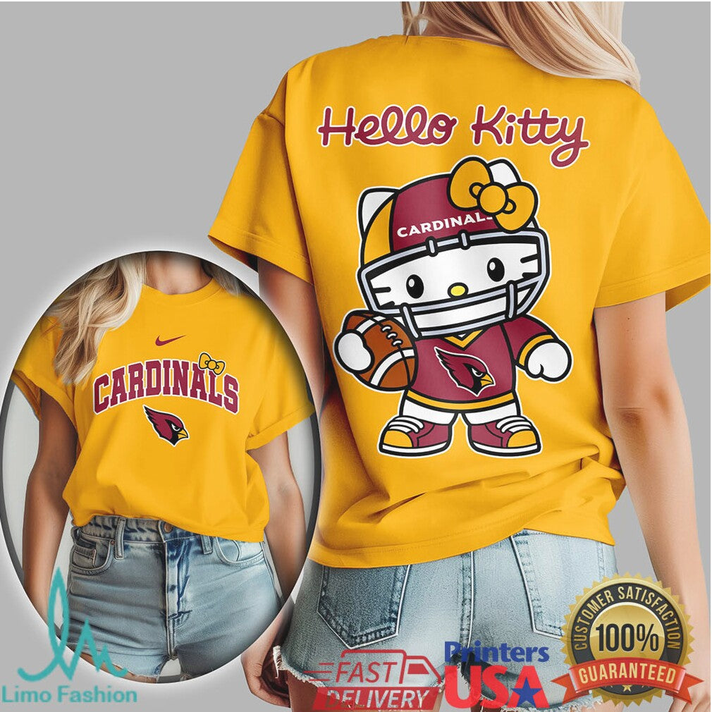 Hello Kitty X Arizona Cardinals Nfl Football Kawaii Tshirt - Limotees LLC