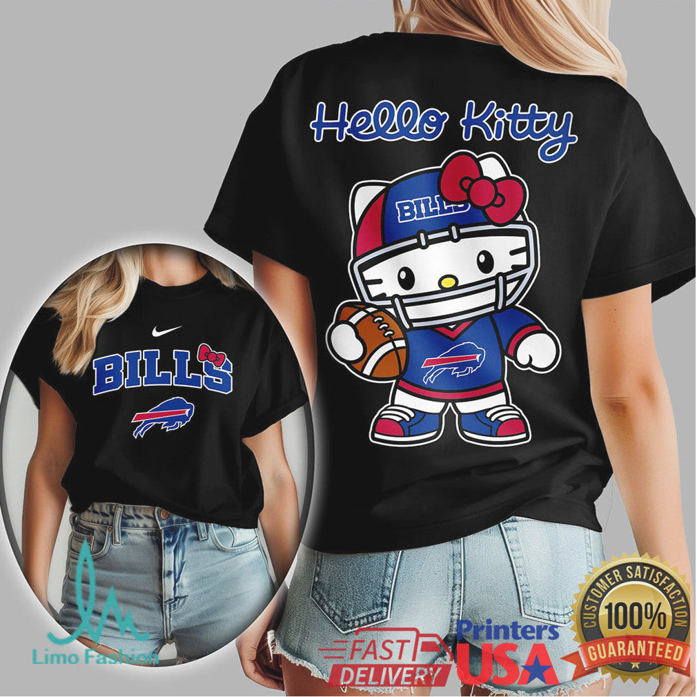 Hello Kitty X Buffalo Bills Nfl Football Kawaii Tshirt - Limotees LLC